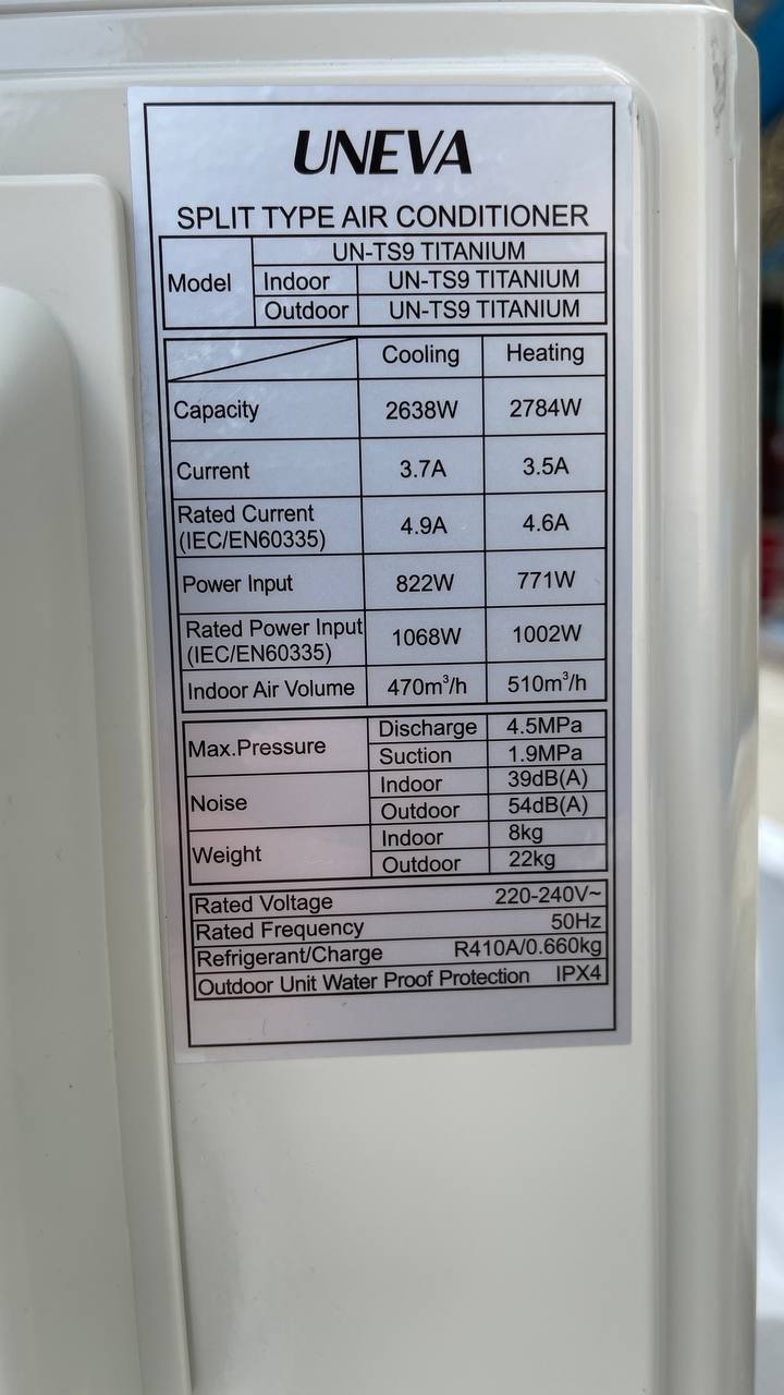 کولر گازی یونیوا UN-TS9 Titanium